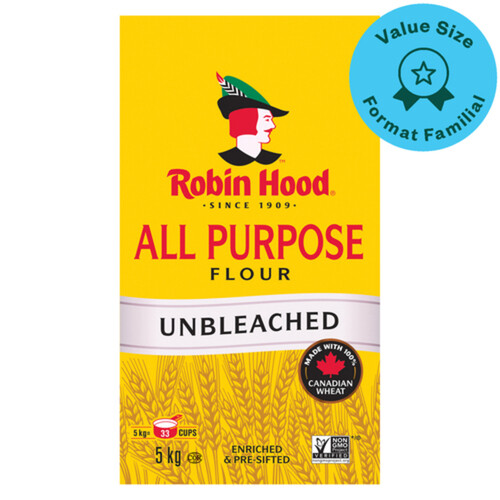 Robin Hood All Purpose Flour Unbleached Value Size 5 kg