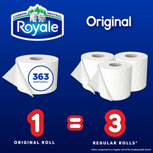 Royale Toilet Paper Original 2-Ply 24 Rolls x 363 Sheets