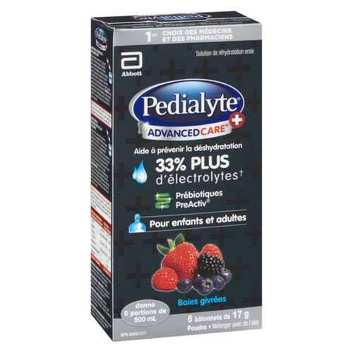 Pedialyte Advanced Care Powder Berry Frost 6 EA