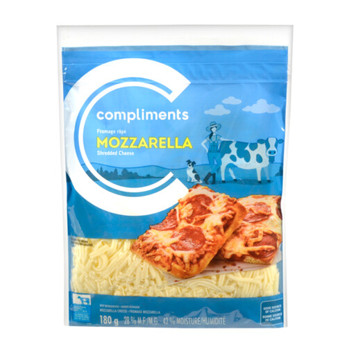 Compliments Shredded Cheese Mozzarella 180 g