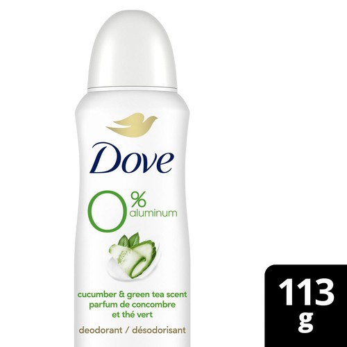Dove 0% Aluminum Free Whole Body Deodorant With 1/4 Moisturizers Dry Spray 113 g