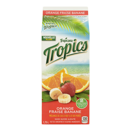 Tropicana Tropics Juice Orange Strawberry Banana 1.75 L