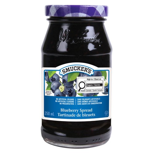Smucker's Jam Pure Blueberry 250 ml