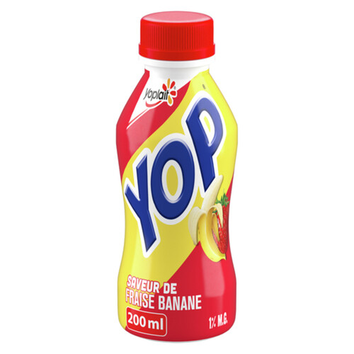 Yoplait Yop 1% Drinkable Yogurt Strawberry Banana 200 ml