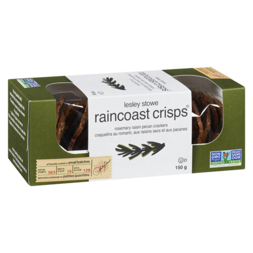 Lesley Stowe's Raincoast Crisps Rosemary Raisin & Pecan 150 g