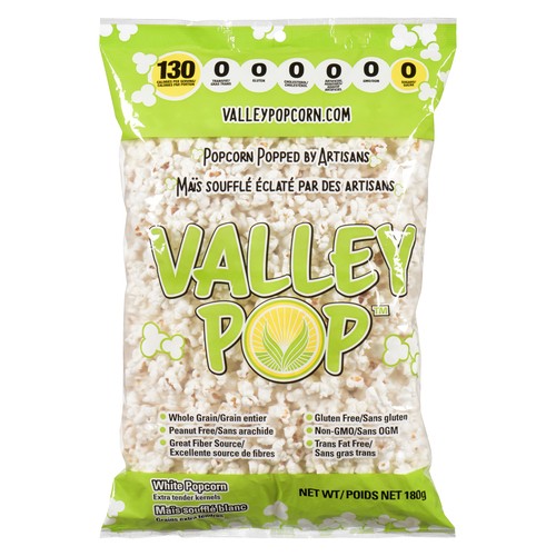 Valley Popcorn Bag White Popcorn 180 g