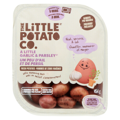 The Little Potato Company Microwave Ready Fresh Potatoes Garlic & Parsley 454 g