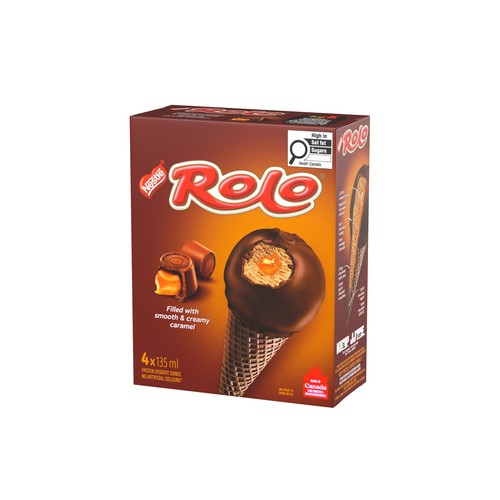 Rolo Cones Frozen Dessert 4 x 135 ml