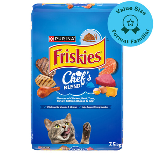 Friskies Chef's Blend Dry Cat Food Assorted Flavours 7.5 kg