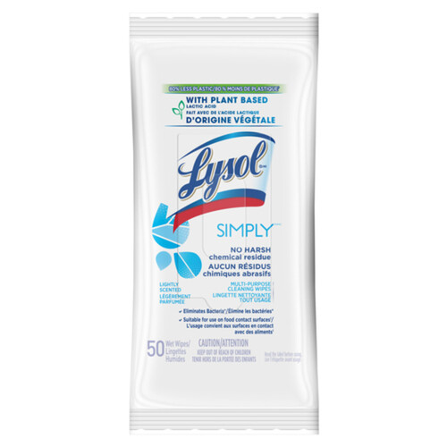 Lysol Disinfectant Wipes Unscented 50 Sheets