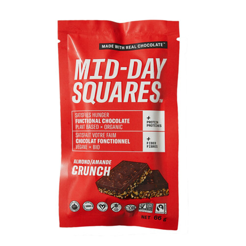 Mid-Day Squares Organic Raw Superfoods Squares Almond Crunch 66 g