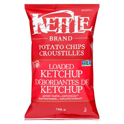 Kettle Brand Potato Chips Loaded Ketchup 198 g