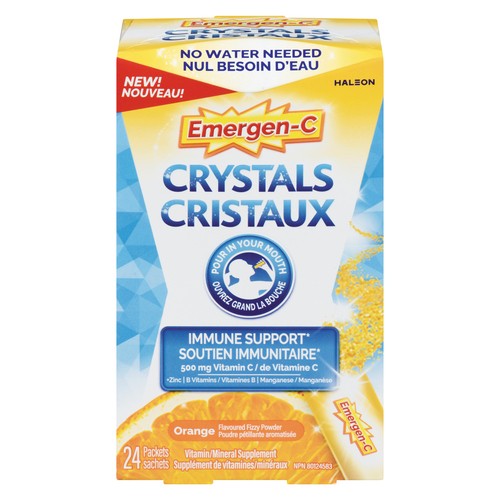 Emergen-C Crystals Vitamin Mineral Supplement Orange 24 Count