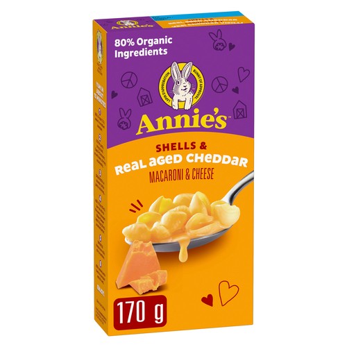 Annie's Macaroni & Cheese Shells & Real Aged Cheddar 170 g