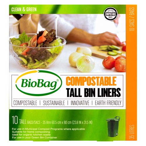 Biobag Compostable Food Waste Bags Tall 10 Bags 