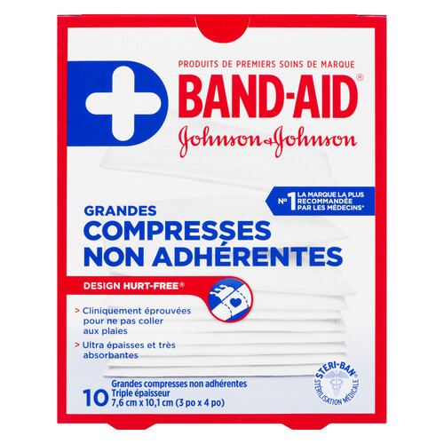 Johnson & Johnson Large Non Stick Pads 7.6 cm x 10.1 cm 10 EA