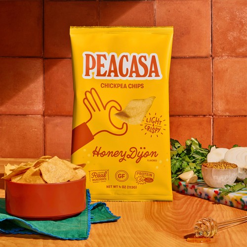 Peacasa Chickpea Chips Honey Dijon 128 g