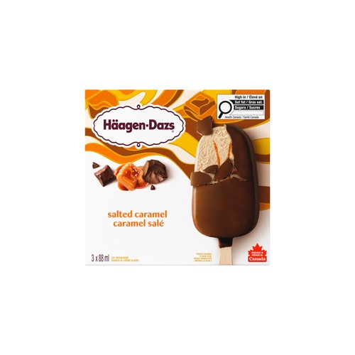 Häagen-Dazs Ice Cream Bars Salted Caramel 3 x 88 ml