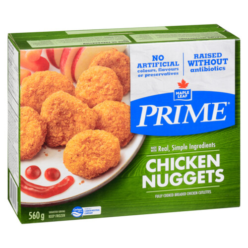 Prime Frozen Chicken Nuggets Raised Without Antibiotics 560 g