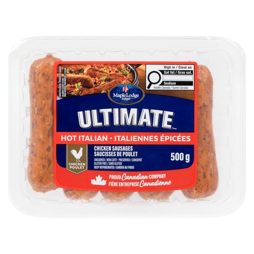 Maple Lodge Farms Frozen Chicken Sausage Hot Italian 500 g