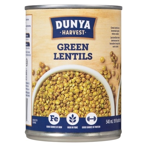 Dunya Harvest Canned Lentils Green 540 ml
