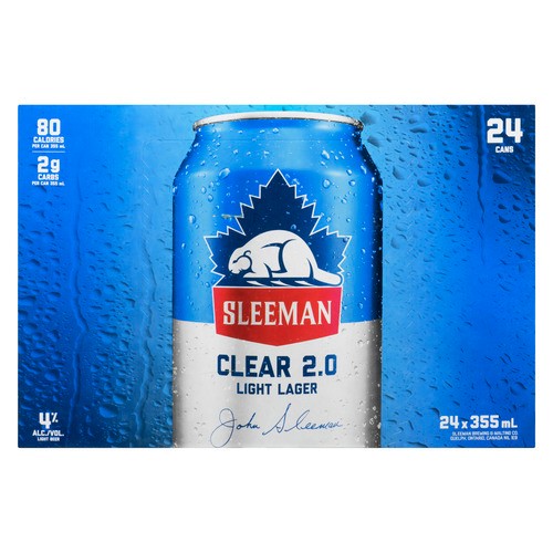 Sleeman Clear Beer 4% Alcohol 24 x 355 ml (cans)