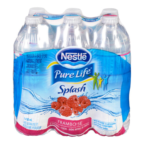Nestlé Pure Life Splash Water Raspberry 6 x 500 ml (bottles)