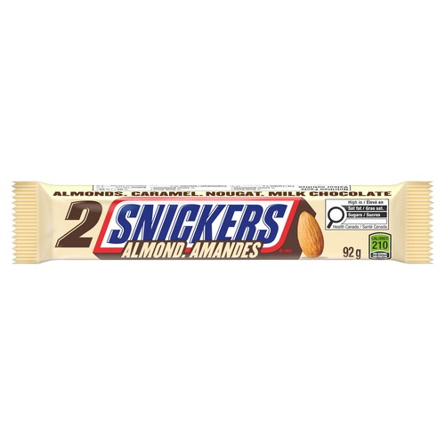 Snickers Chocolate Bar Almond 2 Piece King Size 92 g