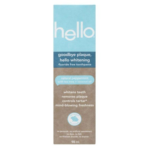 Hello Fluoride Free Toothpaste Peppermint with Tea Tree + Coconut Oil 98 ml