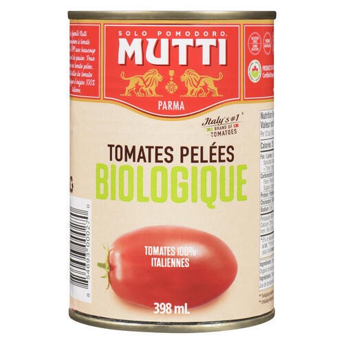 Mutti Organic Peeled Tomatoes 398 ml
