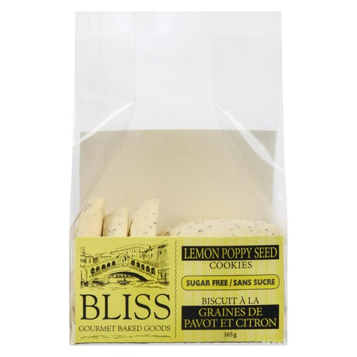 Bliss Gourmet Sugar-Free Cookies Lemon Poppy Seed 165 g