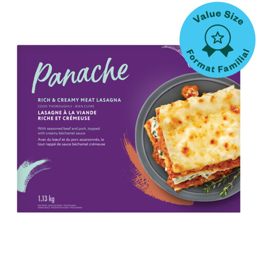 Panache Frozen Lasagna Rich & Creamy Meat 1.13 kg