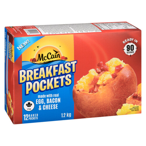 McCain Egg Bacon And Cheese Breakfast Pocket 1.2 KG (frozen)