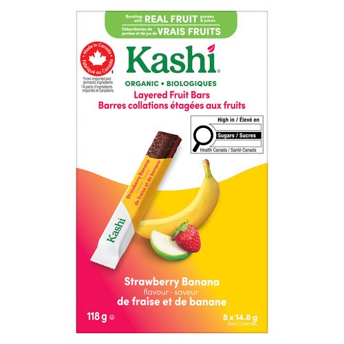 Kashi Organic Layered Fruit Bars Strawberry Banana 8 x 14.8 g