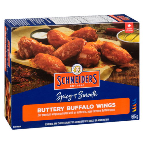 Schneider's Frozen Chicken Wings Extra Buttery Buffalo 615 g Voilà
