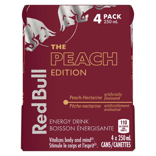 Red Bull Energy Drink Peach Edition 4 x 250 ml (cans)