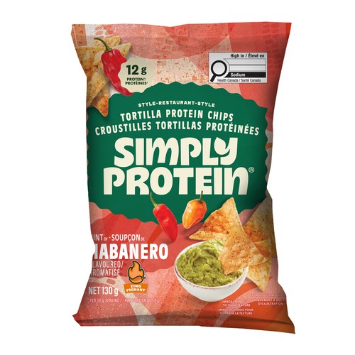 SimplyProtein Tortilla Protein Chips Hint Of Habanero 130 g