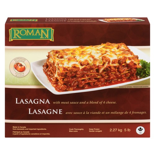Roman Frozen 4 Cheese Blend Lasagna 2.27 kg