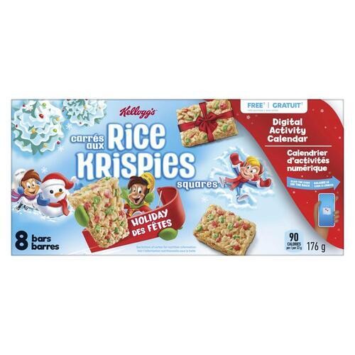 Kellogg's Holiday Rice Krispies Squares Bar 176 g