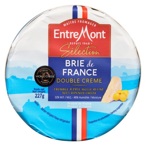 Entremont Sélection Soft Ripened Cheese Brie De France Double Cream 227 g