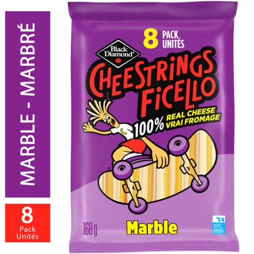 Black Diamond Cheestrings Cheese Snack Marble 8 Pack 168 g