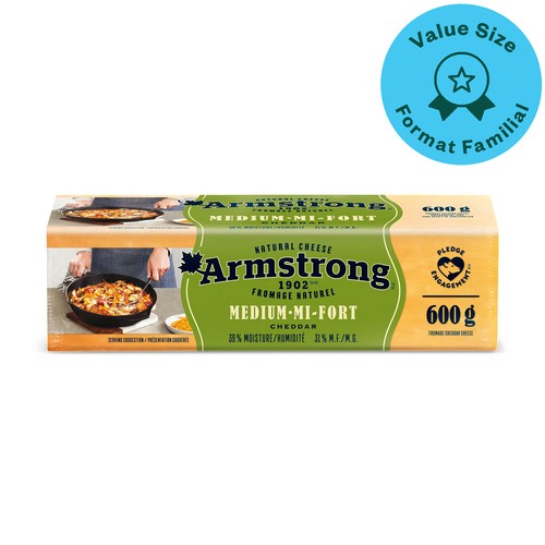 Armstrong Cheese Cheddar Medium 600 g