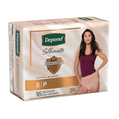 Depend Silhouette Adult Incontinence Underwear Pink Small 16 Count