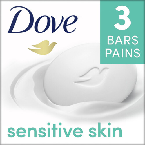 Dove Sensitive Beauty Bar Hypoallergenic With ¼ Moisturizing Cream 3 x 106 g 