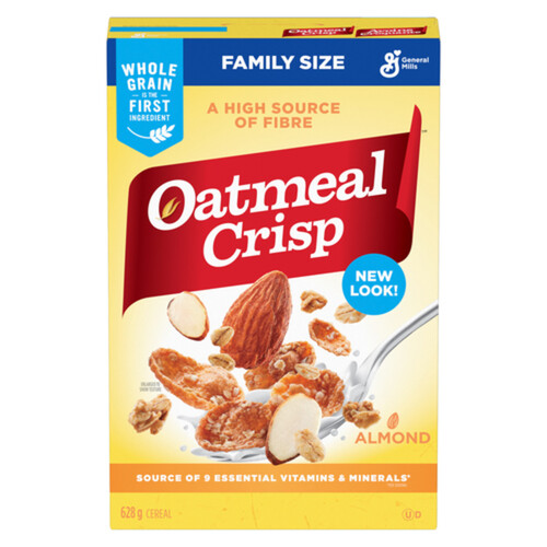 Oatmeal Crisp Cereal Almond High Fibre Family Size 628 g