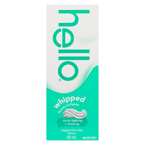 Hello Whipped Fluoride Toothpaste Peppermint Stick Flavour 82 ml