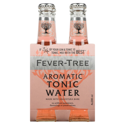 Fever-Tree Aromatic Tonic Water 4 x 200 ml (bottles)