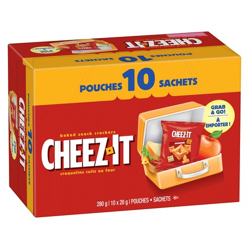 Cheez-It Baked Snack Crackers Pouches 10 x 28 g