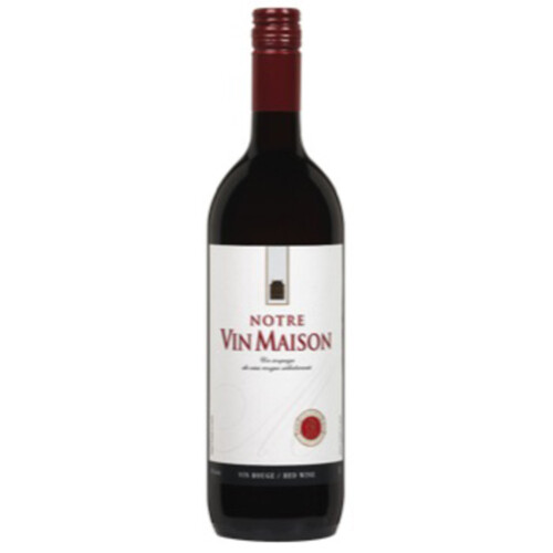 Notre Vin Maison Red Wine Fruity & Light - Sold In Québec Only 500 ml