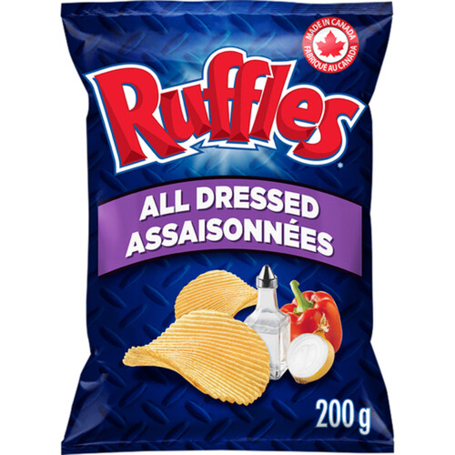 Ruffles Potato Chips All Dressed Flavoured 200 g
